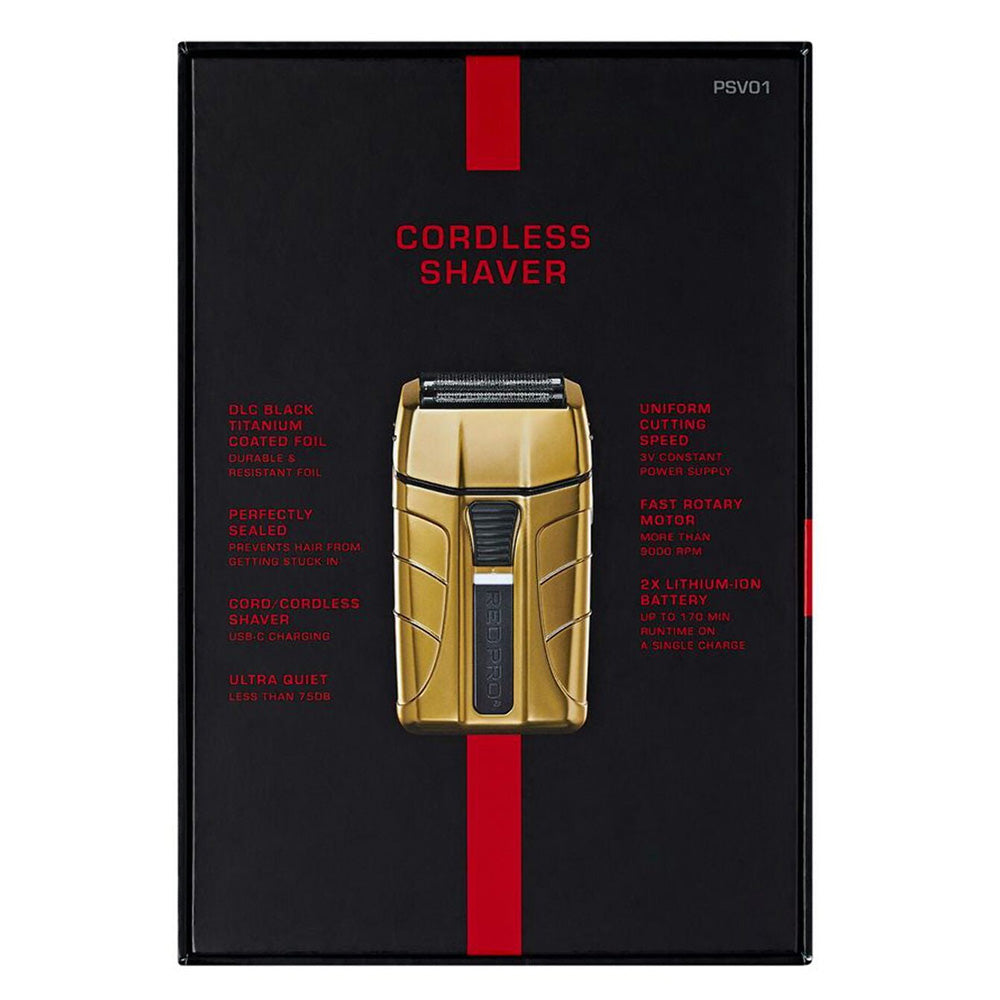 Kiss Red Pro Cordless Shaver Matte Gold for Smooth Close and Comfortable Shaving 1Ea